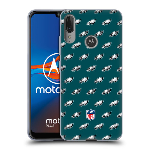 NFL Philadelphia Eagles Artwork Patterns Soft Gel Case for Motorola Moto E6 Plus
