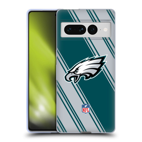 NFL Philadelphia Eagles Artwork Stripes Soft Gel Case for Google Pixel 7 Pro