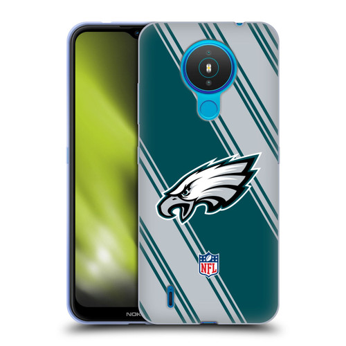 NFL Philadelphia Eagles Artwork Stripes Soft Gel Case for Nokia 1.4