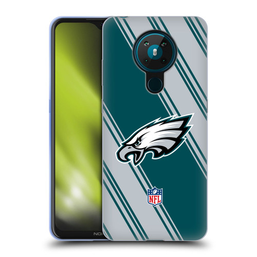 NFL Philadelphia Eagles Artwork Stripes Soft Gel Case for Nokia 5.3