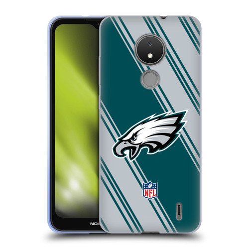 NFL Philadelphia Eagles Artwork Stripes Soft Gel Case for Nokia C21