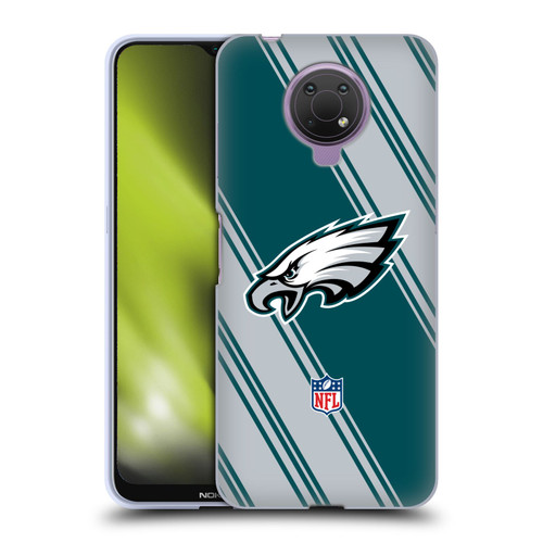 NFL Philadelphia Eagles Artwork Stripes Soft Gel Case for Nokia G10