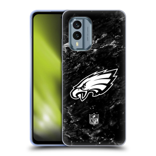 NFL Philadelphia Eagles Artwork Marble Soft Gel Case for Nokia X30