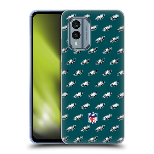 NFL Philadelphia Eagles Artwork Patterns Soft Gel Case for Nokia X30