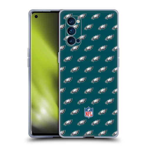 NFL Philadelphia Eagles Artwork Patterns Soft Gel Case for OPPO Reno 4 Pro 5G
