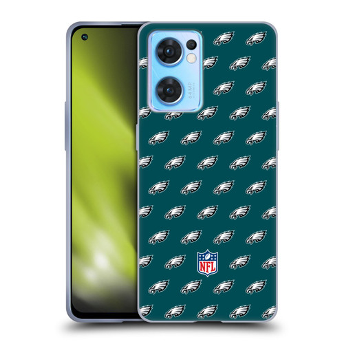 NFL Philadelphia Eagles Artwork Patterns Soft Gel Case for OPPO Reno7 5G / Find X5 Lite