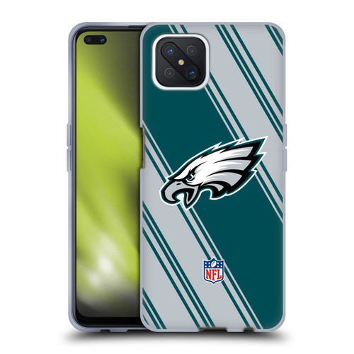 NFL Philadelphia Eagles Artwork Stripes Soft Gel Case for OPPO Reno4 Z 5G