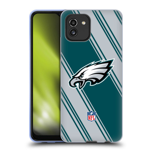 NFL Philadelphia Eagles Artwork Stripes Soft Gel Case for Samsung Galaxy A03 (2021)