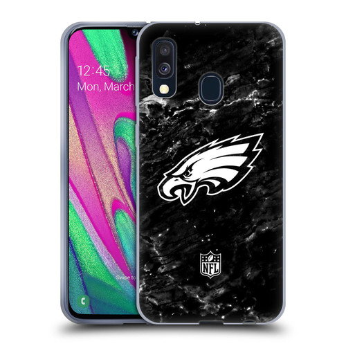 NFL Philadelphia Eagles Artwork Marble Soft Gel Case for Samsung Galaxy A40 (2019)