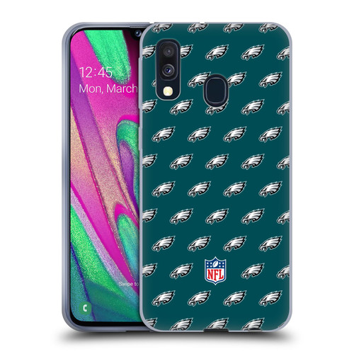NFL Philadelphia Eagles Artwork Patterns Soft Gel Case for Samsung Galaxy A40 (2019)