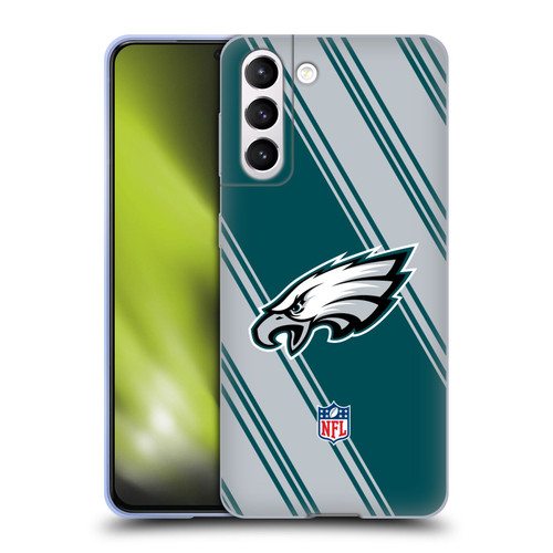 NFL Philadelphia Eagles Artwork Stripes Soft Gel Case for Samsung Galaxy S21 5G