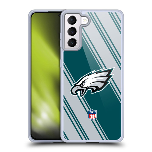 NFL Philadelphia Eagles Artwork Stripes Soft Gel Case for Samsung Galaxy S21+ 5G