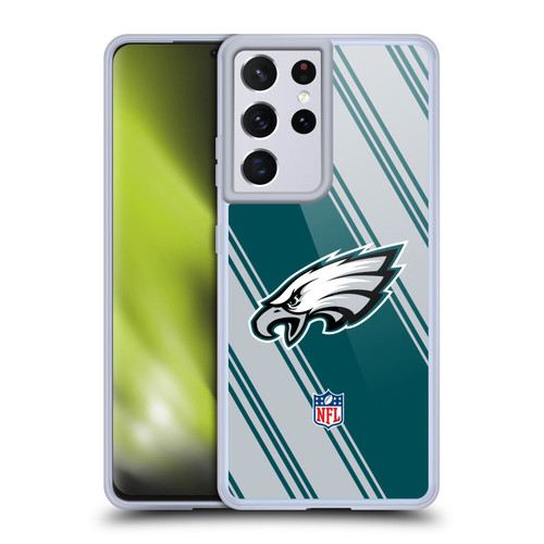 NFL Philadelphia Eagles Artwork Stripes Soft Gel Case for Samsung Galaxy S21 Ultra 5G