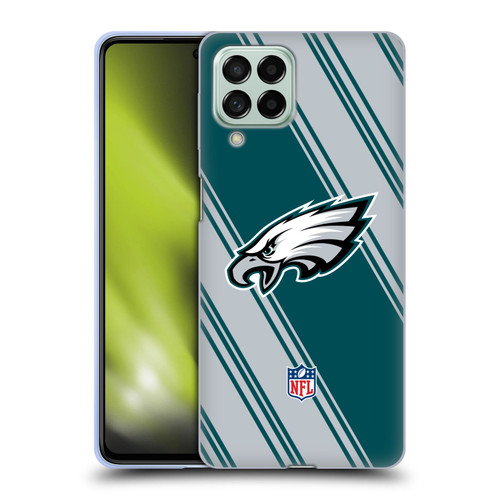 NFL Philadelphia Eagles Artwork Stripes Soft Gel Case for Samsung Galaxy M53 (2022)