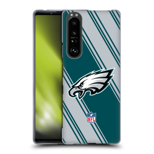NFL Philadelphia Eagles Artwork Stripes Soft Gel Case for Sony Xperia 1 III