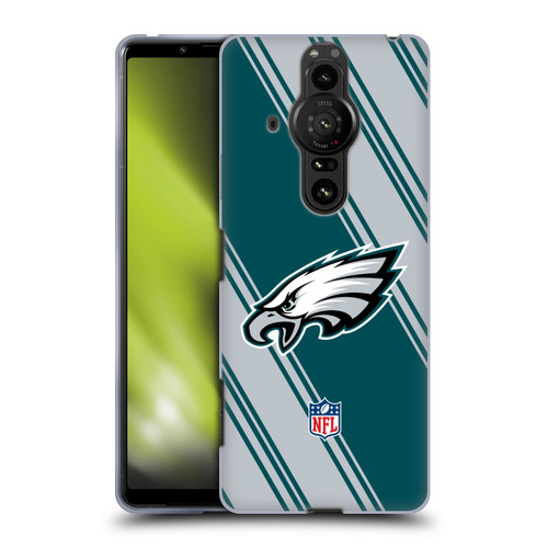 NFL Philadelphia Eagles Artwork Stripes Soft Gel Case for Sony Xperia Pro-I