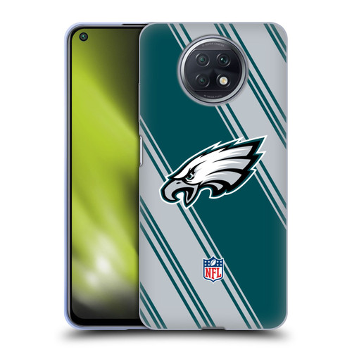 NFL Philadelphia Eagles Artwork Stripes Soft Gel Case for Xiaomi Redmi Note 9T 5G