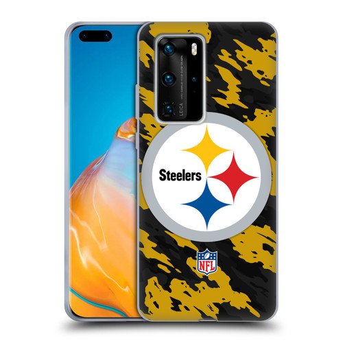 NFL Pittsburgh Steelers Logo Camou Soft Gel Case for Huawei P40 Pro / P40 Pro Plus 5G