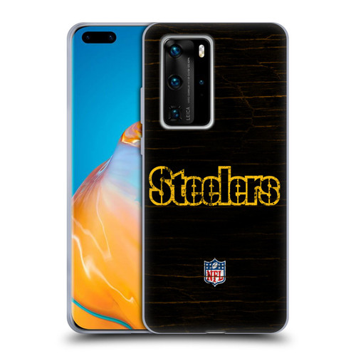 NFL Pittsburgh Steelers Logo Distressed Look Soft Gel Case for Huawei P40 Pro / P40 Pro Plus 5G
