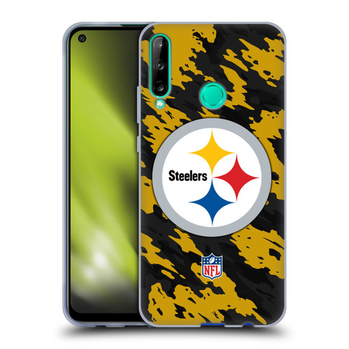 NFL Pittsburgh Steelers Logo Camou Soft Gel Case for Huawei P40 lite E