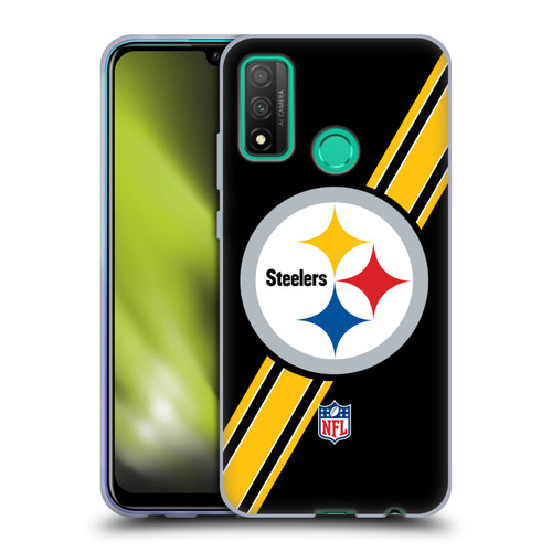 NFL Pittsburgh Steelers Logo Stripes Soft Gel Case for Huawei P Smart (2020)