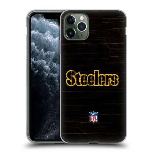 NFL Pittsburgh Steelers Logo Distressed Look Soft Gel Case for Apple iPhone 11 Pro Max