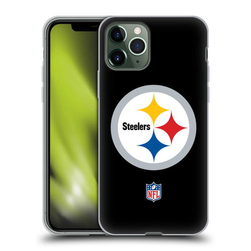 NFL Pittsburgh Steelers Logo Plain Soft Gel Case for Apple iPhone 11 Pro