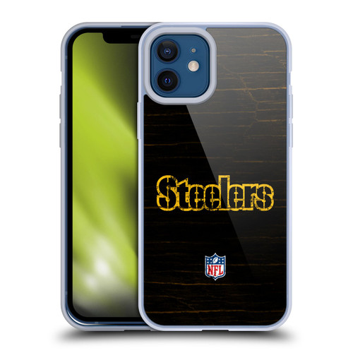 NFL Pittsburgh Steelers Logo Distressed Look Soft Gel Case for Apple iPhone 12 / iPhone 12 Pro