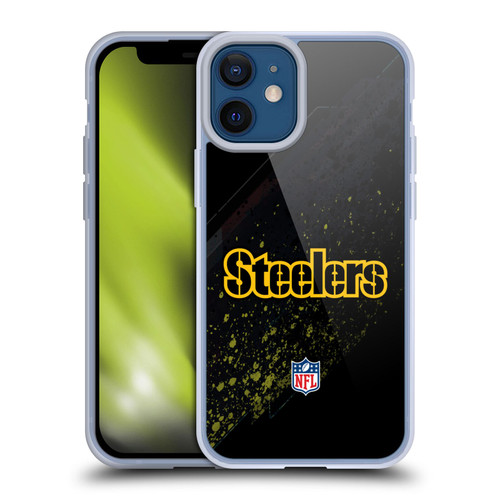 NFL Pittsburgh Steelers Logo Blur Soft Gel Case for Apple iPhone 12 Mini