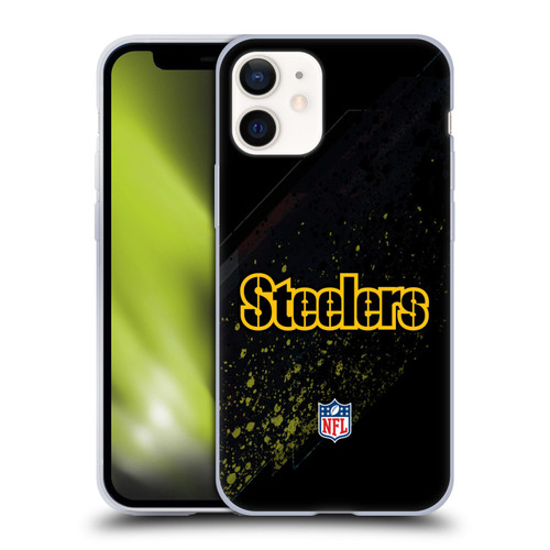NFL Pittsburgh Steelers Logo Blur Soft Gel Case for Apple iPhone 12 Mini