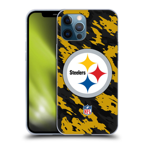NFL Pittsburgh Steelers Logo Camou Soft Gel Case for Apple iPhone 12 Pro Max