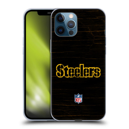 NFL Pittsburgh Steelers Logo Distressed Look Soft Gel Case for Apple iPhone 12 Pro Max