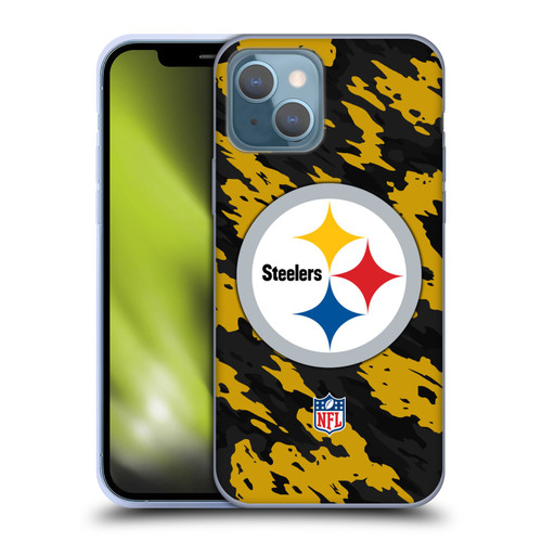 NFL Pittsburgh Steelers Logo Camou Soft Gel Case for Apple iPhone 13