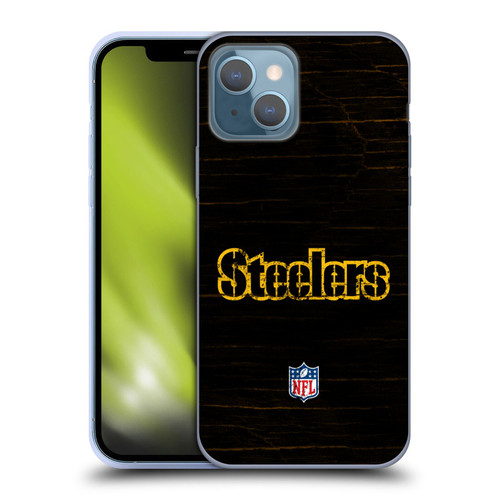 NFL Pittsburgh Steelers Logo Distressed Look Soft Gel Case for Apple iPhone 13