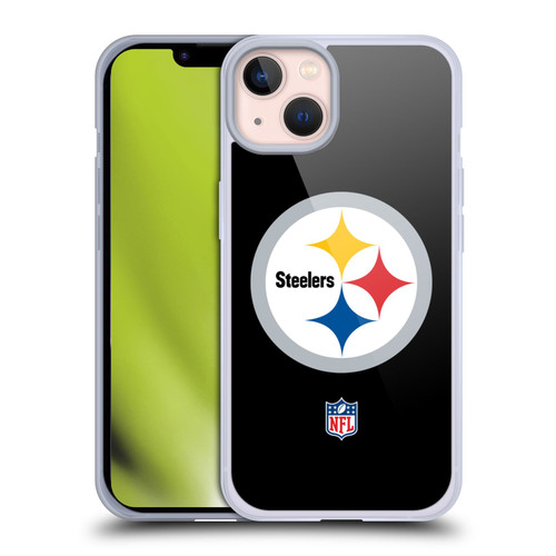 NFL Pittsburgh Steelers Logo Plain Soft Gel Case for Apple iPhone 13