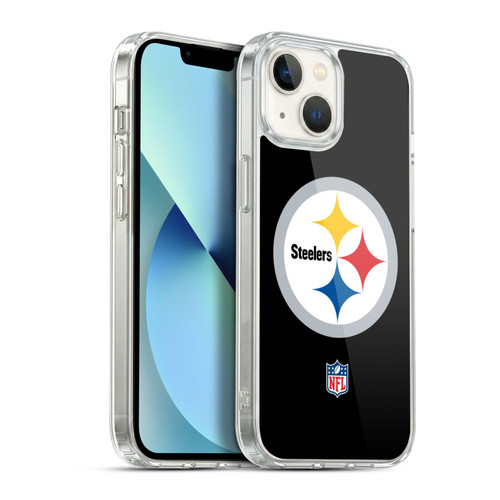 NFL Pittsburgh Steelers Logo Plain Soft Gel Case for Apple iPhone 13