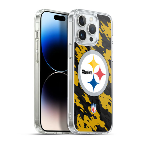 NFL Pittsburgh Steelers Logo Camou Soft Gel Case for Apple iPhone 13 Pro Max