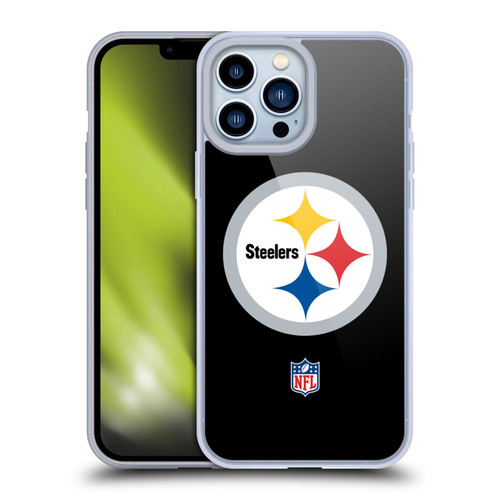 NFL Pittsburgh Steelers Logo Plain Soft Gel Case for Apple iPhone 13 Pro Max