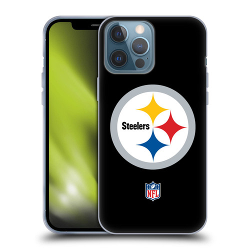 NFL Pittsburgh Steelers Logo Plain Soft Gel Case for Apple iPhone 13 Pro Max