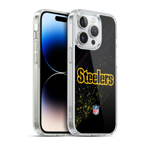 NFL Pittsburgh Steelers Logo Blur Soft Gel Case for Apple iPhone 13 Pro