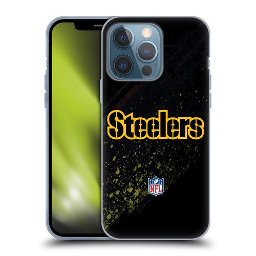 NFL Pittsburgh Steelers Logo Blur Soft Gel Case for Apple iPhone 13 Pro