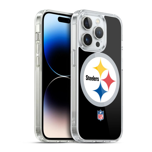NFL Pittsburgh Steelers Logo Plain Soft Gel Case for Apple iPhone 13 Pro