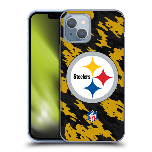 NFL Pittsburgh Steelers Logo Camou Soft Gel Case for Apple iPhone 14