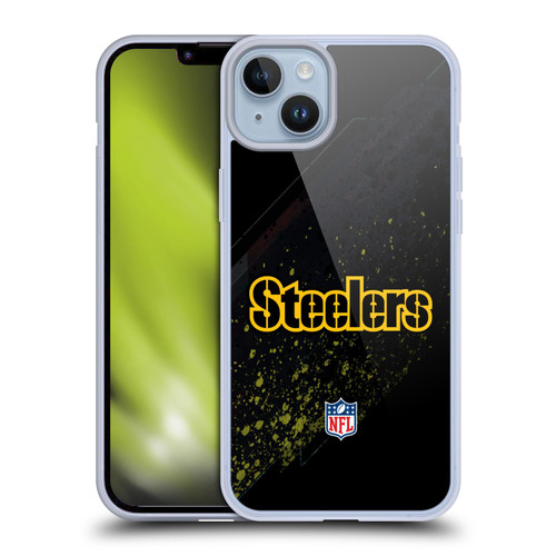 NFL Pittsburgh Steelers Logo Blur Soft Gel Case for Apple iPhone 14 Plus
