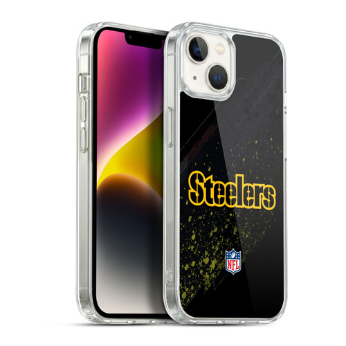 NFL Pittsburgh Steelers Logo Blur Soft Gel Case for Apple iPhone 14 Plus