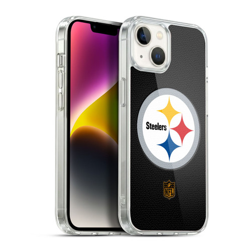 NFL Pittsburgh Steelers Logo Football Soft Gel Case for Apple iPhone 14 Plus