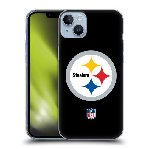 NFL Pittsburgh Steelers Logo Plain Soft Gel Case for Apple iPhone 14 Plus