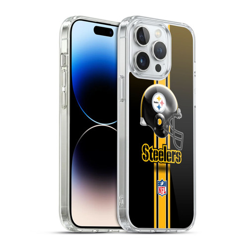 NFL Pittsburgh Steelers Logo Helmet Soft Gel Case for Apple iPhone 14 Pro Max