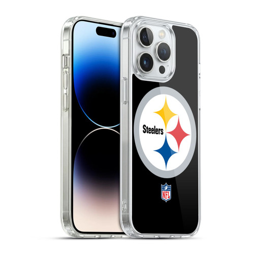 NFL Pittsburgh Steelers Logo Plain Soft Gel Case for Apple iPhone 14 Pro Max