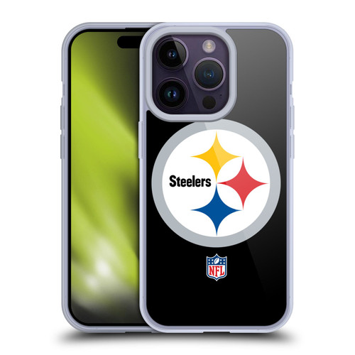 NFL Pittsburgh Steelers Logo Plain Soft Gel Case for Apple iPhone 14 Pro